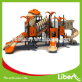 Orange Large Playground Fitness Equipment With Play Fence